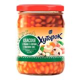 Квасоля з гриб та овоч в том соусі  ТМ Хуторок 500 г