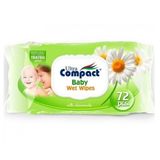 Ultra Compact Волога серветка дитяча 72шт Ромашка з клапаном