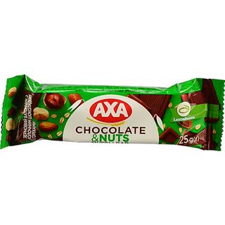 Батончик AXA 25г молочний шоколад горіх