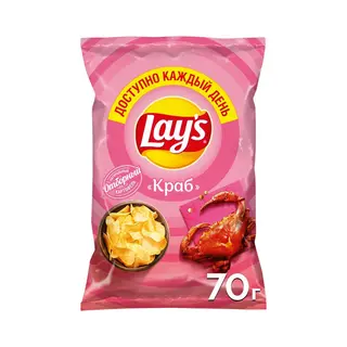 Чипсы Lays краб 70 г