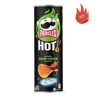 Чипси PRINGLES HOT - KICKIN SOUR CREAM 160г