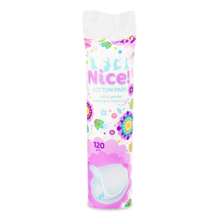 Диски ватні Nice! косметичні круглі 120шт/уп