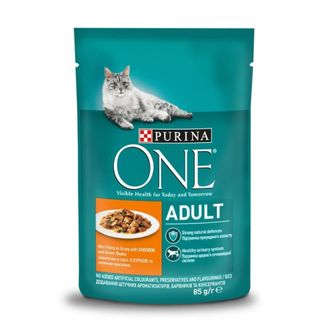 Корм для котів Ван вол курк зел квасоля в соусі 85г