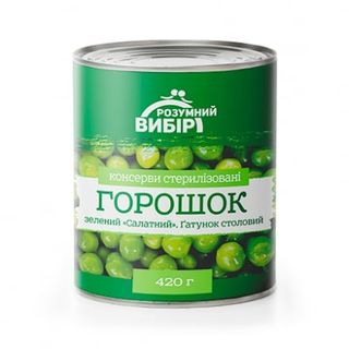 Горошок 420г Розумний вибір зелений