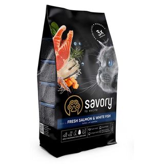 Savory Adult Cat Gourmand Fresh Salmon для довгошерстих котів, 400 г