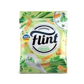 Сухарики Flint пшен.-житні зі смаком сметани та зелені 60г