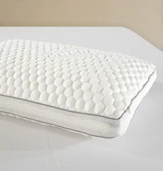 ორთოპედიული ბალიში - COMFORT MEMORY FOAM COOLING VISCO COOLER 1000 G COLLAGEN PILLOW 40X60 +15 CM WHITE