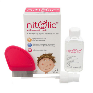 ნიტოლიკი სპრეი 50მლ  #1 0 Nitolic spray 50ml with removal comb and shower cap N1