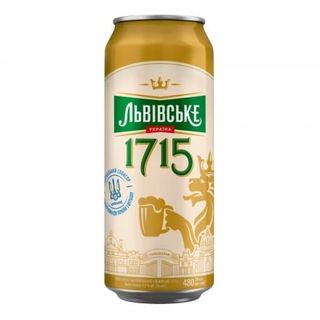 Пиво 0,48 л Львівське 1715 світле ж/б