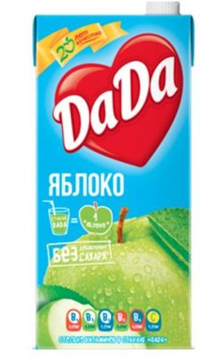 83Д НЕКТАР ДА-ДА ЗЕЛЕНОЕ ЯБЛОКО 2 Л TETRA PAK/6
