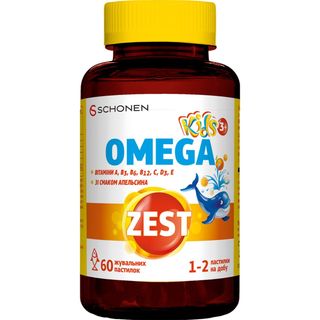 Зест Кідс Омега Пастилки Жув. №60
