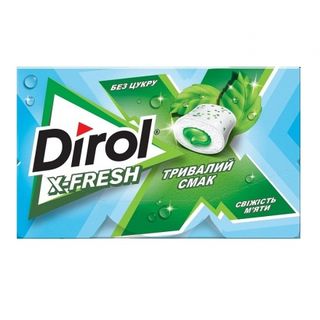 Жувальна гумка Dirol Ікс-Фреш свіжість м`яти 19,5г