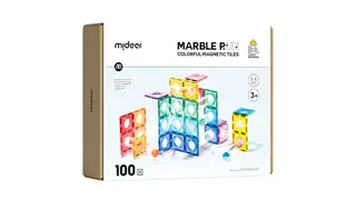 Colorful Magnetic Tiles – Marble Run 100PCS — „მაგნიტური კონსტრუქტორი ბურთის ტრასით“