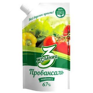 მაიონეზი "3 ჟელანია" ზეთისხილის 67%  (დოი-პაკი)190 გრ / 4870035007390