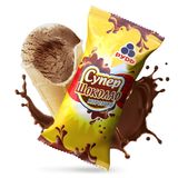 Морозиво ТМ Рудь Супер шоколад вафельний стаканчик  70 г