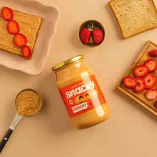 snacky™ ხრაშუნა 1000 გ | მიწისთხილის კარაქი | ონლაინ ფასი 🐿️