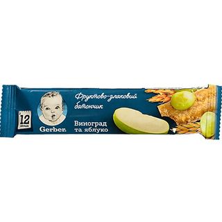 Батончик Gerber 25г яблуко виноград