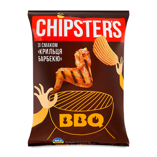 Чипси картопляні Chipster's Крильця барбекю хвилясті 95г