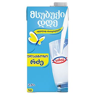 სანტე მსუბუქი დღე რძე ულაქტოზო 2.5% 1ლ./4860051007092
