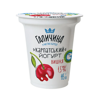 Йогурт Галичина Карпатський Вишня 1.5% 115 г
