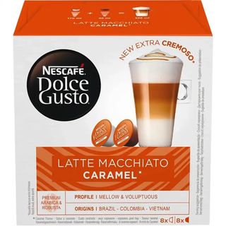 Кава мелена Nescafe Dolce Gusto Macchiato Caramel 8 шт х12,7 г + 8 шт х 5,5 г