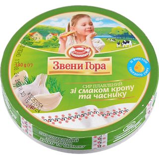 Сир пл. Звенигора 140г кріп часник сегмент