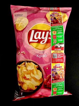 Чипси Lay's картопляні зі смаком краба, 60 г