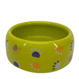 Миска керамічна KARO CRAFT для тварин з лапками зелена 250 мл 115х115х45 мм