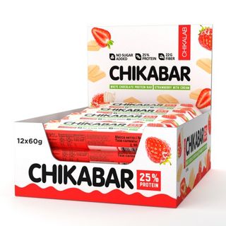 ChikaLab პროტეინ ბარი – მარწყვის კრემით 60გრ