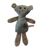 Іграшка-сквікер Pet Fun для собак Цуценя/Ведмедик/Зайчик сіра поліестер 17,8 см