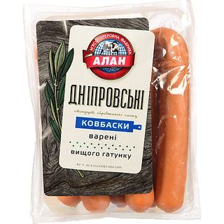 Ковбаски дніпровські Алан (за 100 г.)