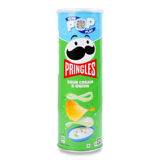 Чипси "Pringles" зі смаком сметани та цибулі