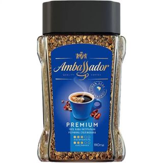 Кава Ambassador Premium натуральна розчинна сублімована 190 г