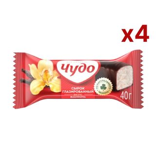 4х Сырок глазированный "Чудо" 23% 40гр Ваниль