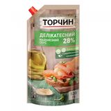 Майонезний соус 0,52 кг Торчин Делікатесний 28% д/пак