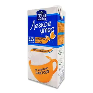 Молоко Лактель Легкое утро 2,5% 1л Food Master - 4870207314295