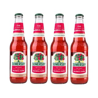Сидр Somersby смак малина-лайм 0,33л пл. х4