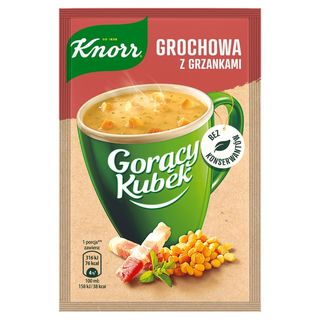 Knorr Gorący Kubek Grochowa z grzankami, 21 g