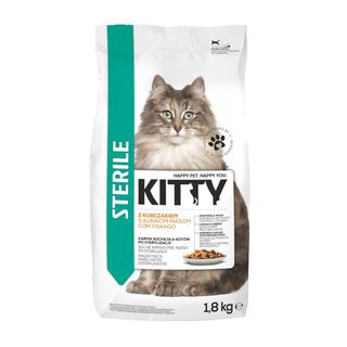 Kitty Sterile Karma sucha dla kotów po sterylizacji z kurczakiem 1,8 kg