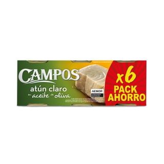 Campos Atun Claro En Aceite De Oliva, 6X56G