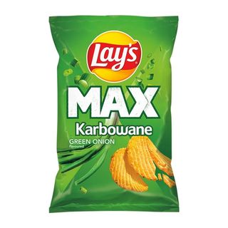 Lay's Max Chipsy ziemniaczane karbowane o smaku zielonej cebulki 120 g