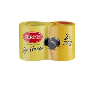 Serpis Aceitunas Negras Sin Hueso, 2X85G