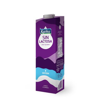 Leche Kaiku Sin Lactosa Entera 1 L