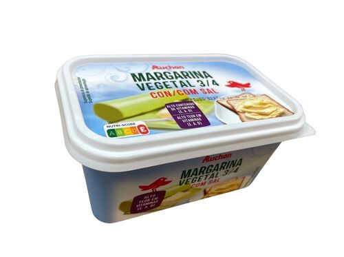 CREME VEGETAL AUCHAN PARA BARRAR COM SAL 500G