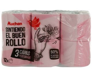 Papel Higienico 3 Capas Perfum Auchan 12 Rollos
