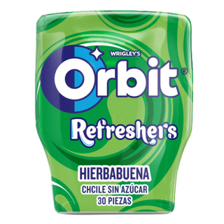 Orbit Chicles Refreshers Suaves de Hierbabuena Sin Azúcar 30u