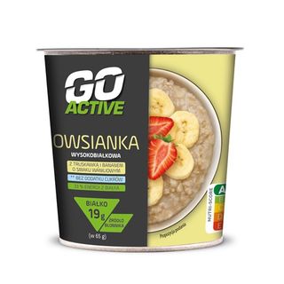 Go Active Owsianka wysokobiałkowa z truskawkami i bananem, 65 g