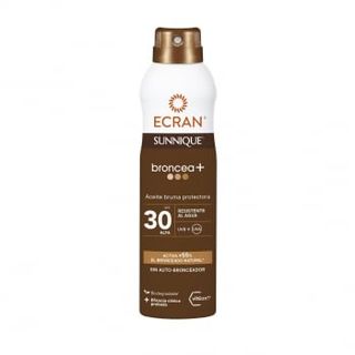 Spray Aceite Bruma Protectora Spf30 Activador Del Bronceado Broncea+ Ecran Sunnique 250 Ml.