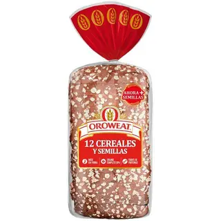 Pan De Molde 12 Cereales Y Semillas Oroweat, Paquete 550 G (26167072)
