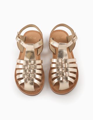 Sandálias de Tiras em Pele para Menina - Tamanho 31